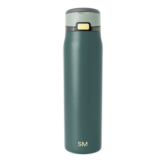Matte finish tumbler in deep dusty teal-green with sage green and soft seafoam blue-green tones